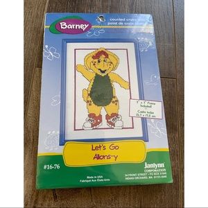 Barney Cross Stitch Vintage “BJ” 1997